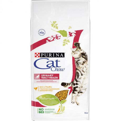 Сухой корм для кошек Purina Cat Chow для поддержания здоровья мочевыводящих путей, домашняя птица, пакет, 15 кг 12147059