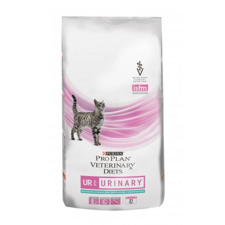 Сухой корм Purina Pro Plan Veterinary Diets UR Urinary для кошек с болезнями нижних отделов мочевыводящих путей, океаническая рыба, пакет, 1,5 кг 12274498