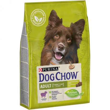 Сухой корм Purina Dog Chow Adult для взрослых собак, ягнёнок, пакет, 2,5 кг 12364519