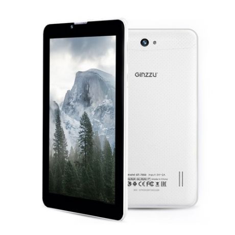 Планшет GINZZU GT-7050, 1GB, 8GB, 3G, Android 5.1 белый [00-00000796]