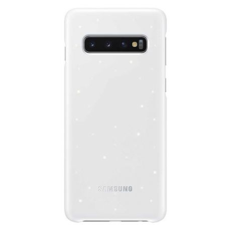 Чехол (клип-кейс) SAMSUNG LED Cover, для Samsung Galaxy S10, белый [ef-kg973cwegru]