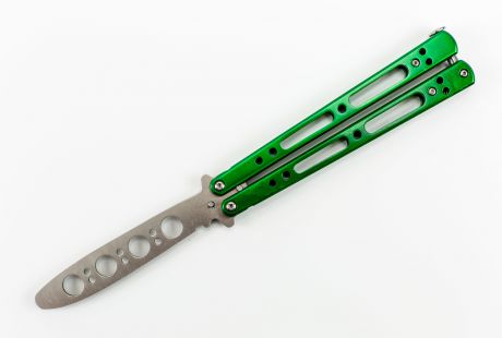Тренировочный нож-бабочка (балисонг) Ниндзя, зеленый