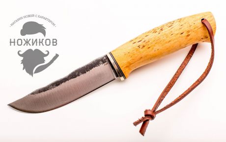 Нож Барбус, сталь Х12МФ, карельская береза