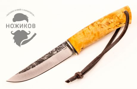 Нож Барбус, сталь Х12МФ, карельская береза