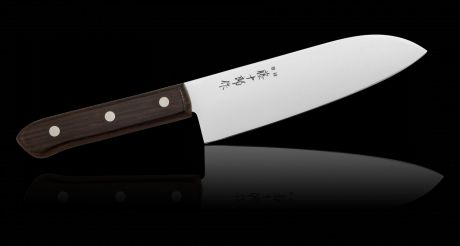 Нож Сантоку Tojyuro Tojiro, 170 мм, сталь 420J2, коричневый