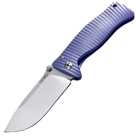 Нож складной SR-2 Mini, Solid® Purple Matte Anodized Titanium Handle, Satin Finish Sleipner Stainless Steel