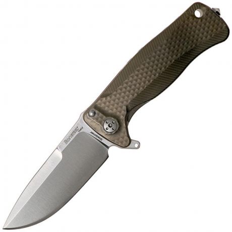 Нож складной SR-22 Mini Ball-Bearing Flipper, Bronze Solid® Titanium Handle, Satin Finish Sleipner Stainless Steel