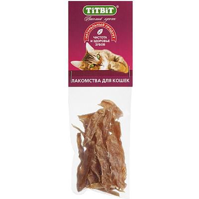 Лакомство TiTBiT филе куриное соломка, для кошек (мягкая упаковка)