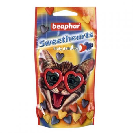 Beaphar Sweet Hearts лакомство-сердечки для кошек, 150шт