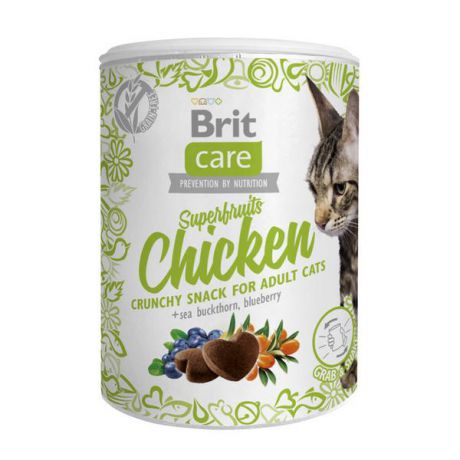 Лакомство Brit Care Superfruits Chicken с курицей для кошек, 100 г