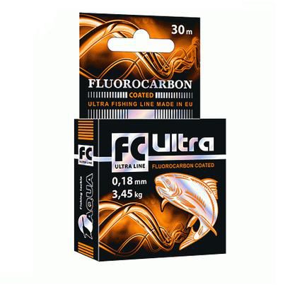 Леска Aqua FC Ultra Fluorocarbon Coated 0,18mm 30m