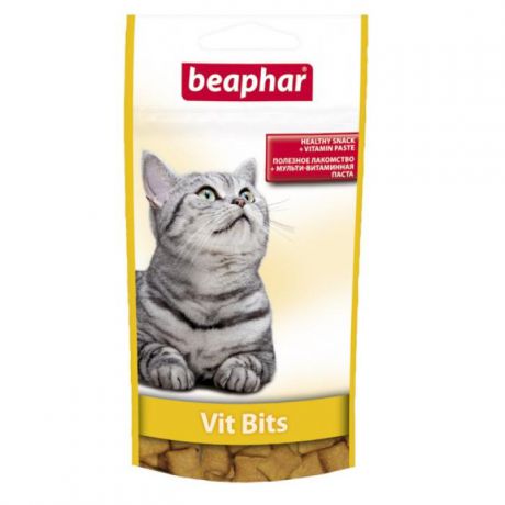 Beaphar Vit Bits лакомство-подушечки с витаминной пастой для кошек, 35гр