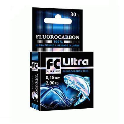 Леска Aqua FC Ultra Fluorocarbon 100% 0,18mm 30m