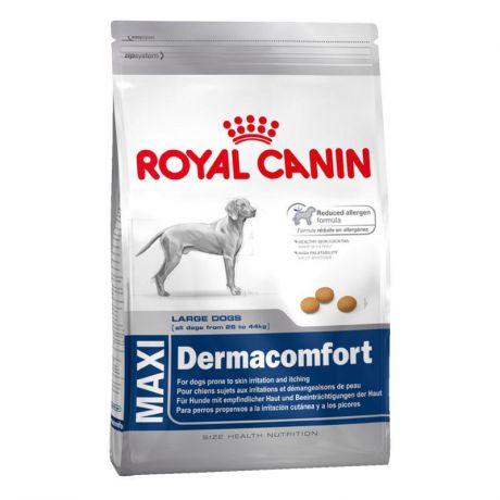 Royal Canin Maxi Dermacomfort сухой корм для собак крупных пород с 2 лет для здоровой кожи и шерсти, 14 кг