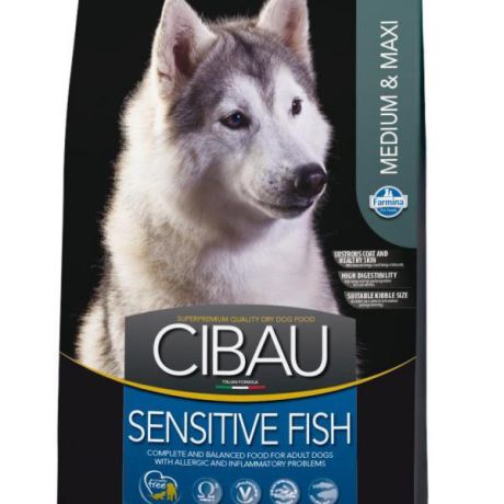 Сухой корм Farmina Cibau Sensitive Fish Medium&Maxi для собак средних и крупных пород с рыбой, 2.5кг