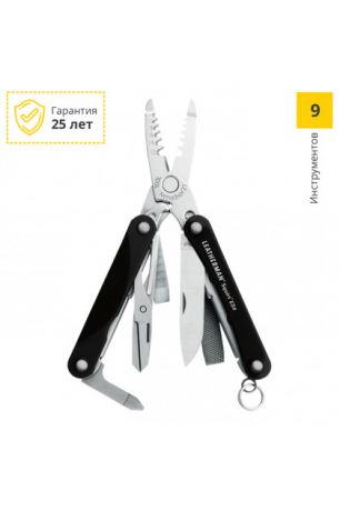 Мультитул Leatherman Squirt ES4, 9 функций, черный