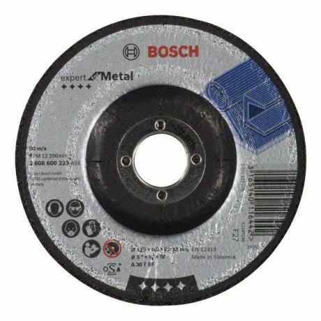 Обдирочный круг BOSCH 125х6 мм металл 2.608.600.223