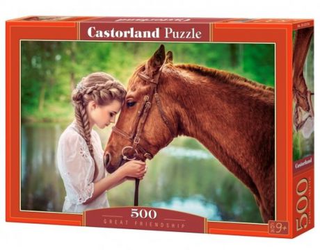 Паззл Castorland 500 эл. 47*33см Девушка и лошадь B-52516