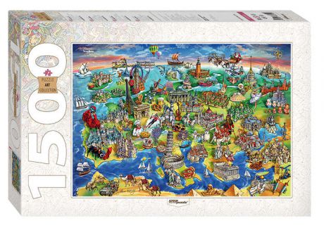 Пазл Step puzzle/Степ Пазл 1500 эл. 85*58см Серия Art Collection Достопримечательности Европы