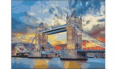 Холст с красками 30*40см по номерам Лондон. Тауэрский Мост (Арт. Pp004)