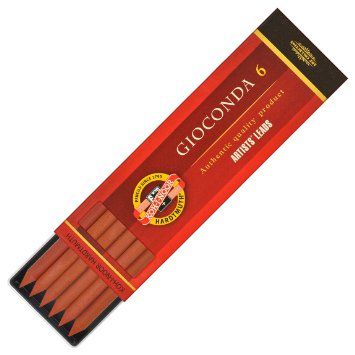 Сепия Koh-I-Noor/Кохинор, Gioconda" красно-коричневая 6шт в пластик. пенале 4373"