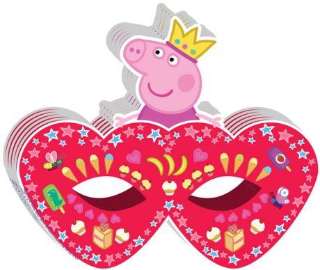 Карнавальная маска Peppa Pig Peppa Pig Пеппа-принцесса 6 шт