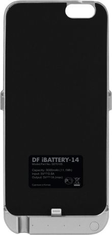 Чехол-аккумулятор DF iBattery-14 для Iphone 6/6S/7 Silver