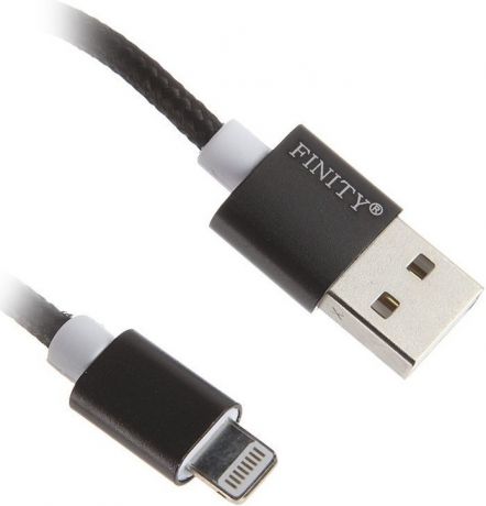 Дата-кабель Finity Ful-03 USB 2.0 8-pin 1,2 m Apple Lighting Black