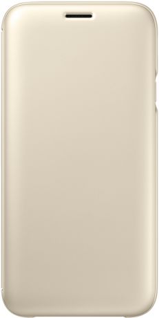 Чехол-книжка Samsung Wallet Cover для Galaxy J7 2017 Gold (EF-WJ730CFEGRU)