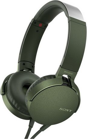 Наушники с микрофоном Sony MDR-XB550APG Green