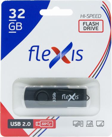 USB Flash FLEXIS RB-102 32GB USB2.0 Black