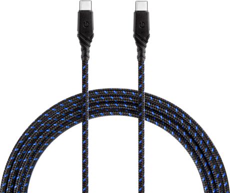 Дата-кабель Energea NyloGlitz Type-C 2.0 1,5м Blue