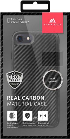 Клип-кейс Black Rock Apple iPhone 8/7/6/6S real carbon Black