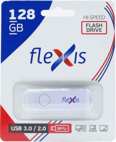 USB Flash FLEXIS 128GB RW-101 USB3.0 White