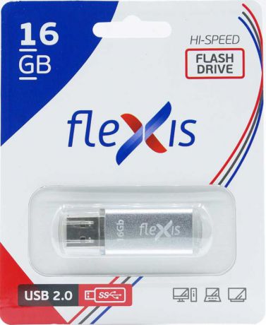 USB Flash FLEXIS RB-108 16GB USB2.0 Silver