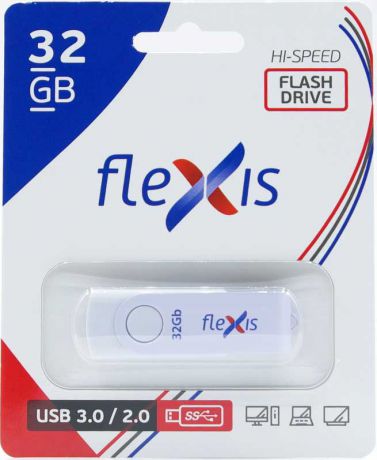 USB Flash FLEXIS 32GB RW-101 USB3.0 White