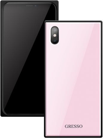 Клип-кейс Gresso Glass Apple iPhone X прямоугольный Pink