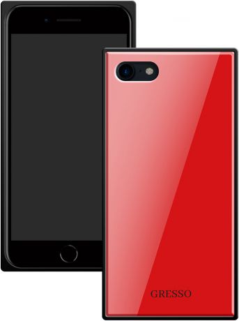 Клип-кейс Gresso Glass Apple iPhone 8/7 прямоугольный Red