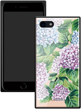 Клип-кейс Gresso Glass Apple iPhone 8/7 прямоугольный цветы