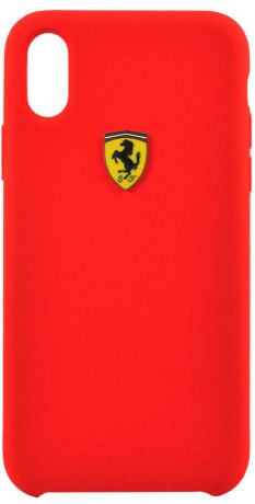 Клип-кейс Ferrari для iPhone XS силикон Red