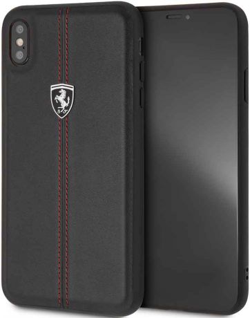 Клип-кейс Ferrari iPhone ХS Max кожа Black
