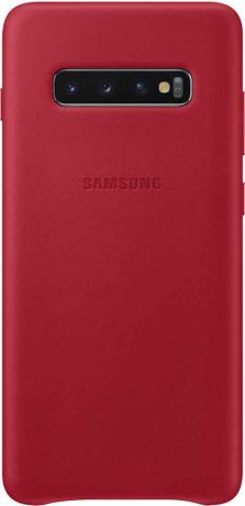 Клип-кейс Samsung Galaxy S10 Plus EF-VG975L кожа Red