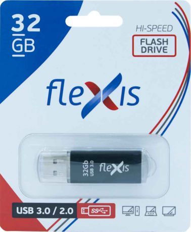 USB Flash FLEXIS 32Gb RB-108 USB 3.0 Black