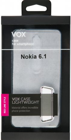 Клип-кейс Vox для Nokia 6.1 прозрачный