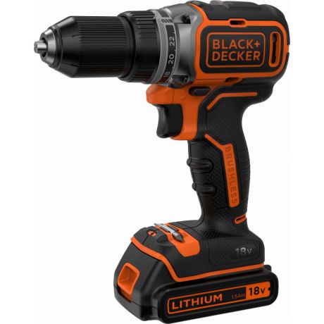 Аккумуляторная дрель-шуруповерт (18.0 В, 1.0 А·ч, Li-Ion, 2 АКБ) BLACK+DECKER BL186KB-QW BL186KB-QW