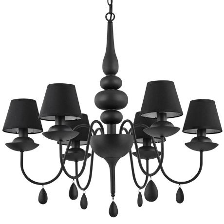 Люстра Ideal Lux Blanche Nero BLANCHE SP6 NERO