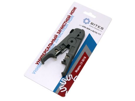 Универсальный зачистной нож 5bites LY-501B для UTP/STP и тел.кабеля, регулировка лезвия (шайба)