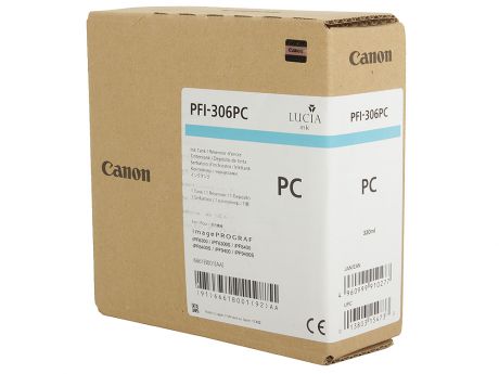 Картридж Canon PFI-306 PC для плоттера iPF8400S/8400/9400S/9400. Фото голубой. 330 мл.