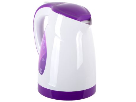 Чайник BBK EK1700P, 2200Вт, 1.7л, пластик, белый/фиолетовый