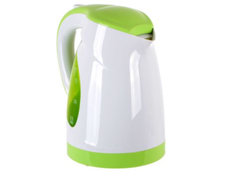 Чайник BBK EK1700P, 2200Вт, 1.7л, пластик, белый/зеленый